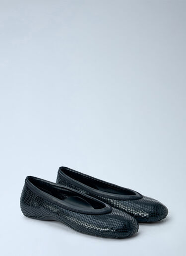 LN-CC® - Dries Van Noten: Mesh Ballet Flats - Black Dries Van Noten Mesh Ballet Flats Black dvn0265025