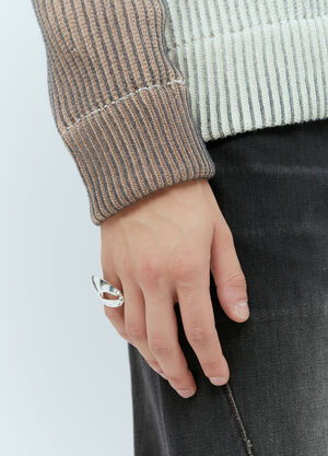 Milko Boyarov Twirled Drop Ring Silver mkb0355005