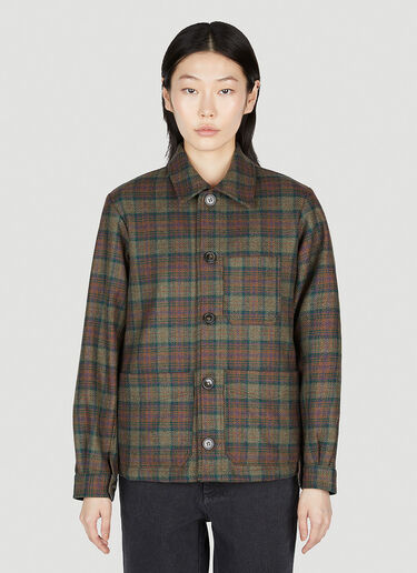 A.P.C. Julia Check Jacket Brown apc0253002