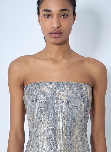 Rick Owens Denim Bustier Top Gold ric0260001