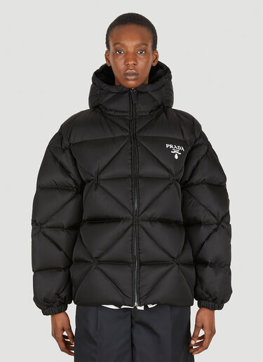 Prada Re-Nylon Diamond Quilted Jacket Black pra0249005