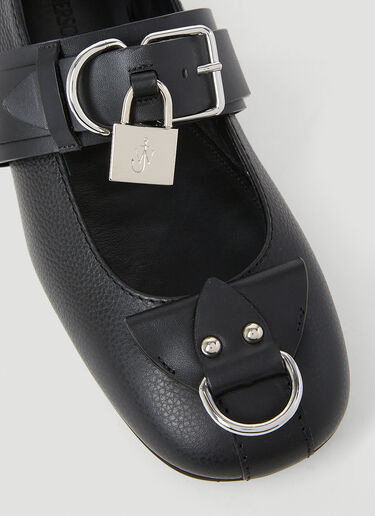 JW Anderson 锁扣芭蕾浅口鞋 黑色 jwa0253021