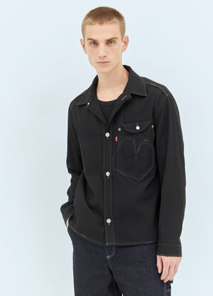 Junya Watanabe Topstitched Wool-Blend Jacket Black jwn0158003