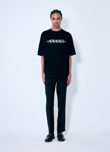 Gucci Logo Print T-Shirt Black guc0159054