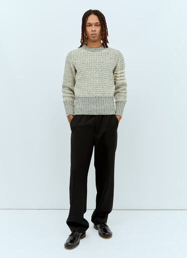 Thom Browne Tuck Stitch Knit Sweater Grey thb0155005
