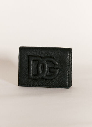 Dolce & Gabbana Logo Embossed Bi-Fold Wallet Black dol0156018