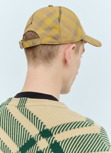 Burberry Check Baseball Cap Yellow bur0155086