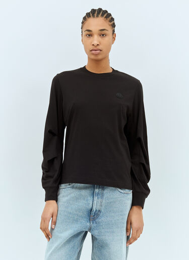 Moncler Logo Patch Long-Sleeve T-Shirt Black mon0259029