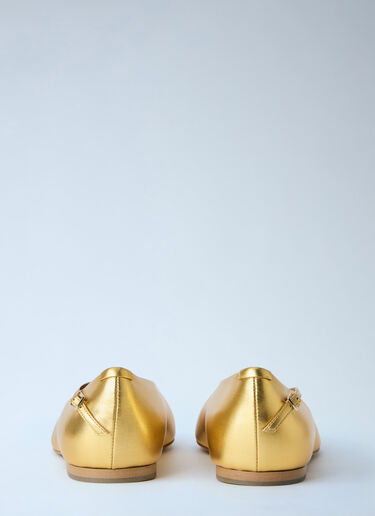 Jil Sander Elyss Ballerina Flats Gold jil0265022