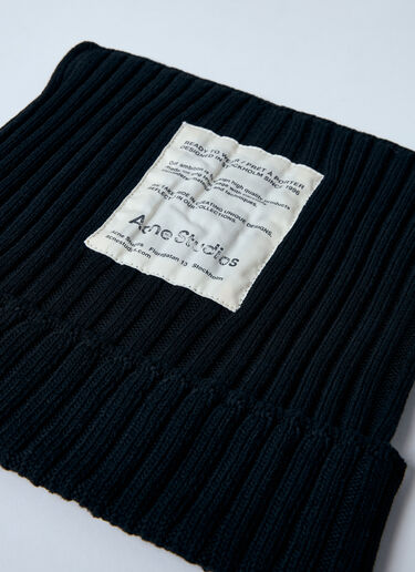 Acne Studios 리브드 스퀘어 비니 블랙 acn0159029