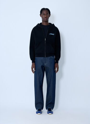 Awake NY Logo Motif Hooded Sweatshirt Black awa0162002