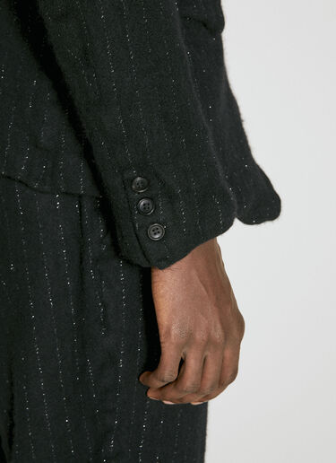 Comme des Garçons Homme Plus Lamé Pinstripe Blazer Black hpl0154007