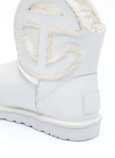 UGG x Telfar 徽标迷你皱面靴  白色 ugt0354019