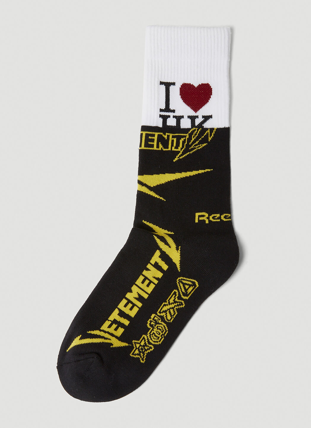 VETEMENTS x Reebok Cut Up Metal Socks in Black LN CC