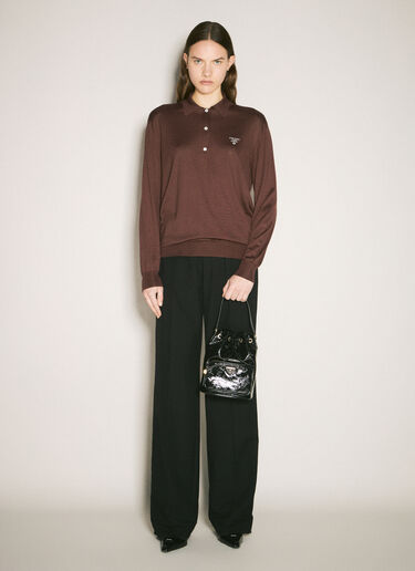 Prada Duet Naplack Bucket Bag Black pra0259009