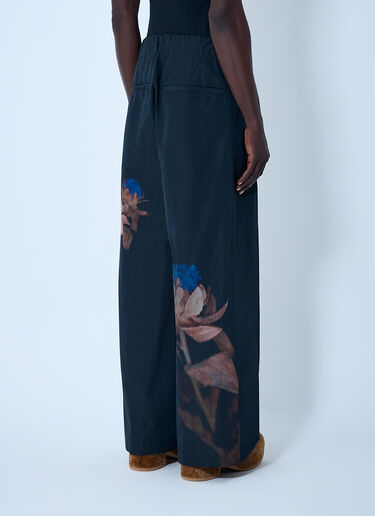 Dries Van Noten Printed Elasticated Pants Black dvn0162015