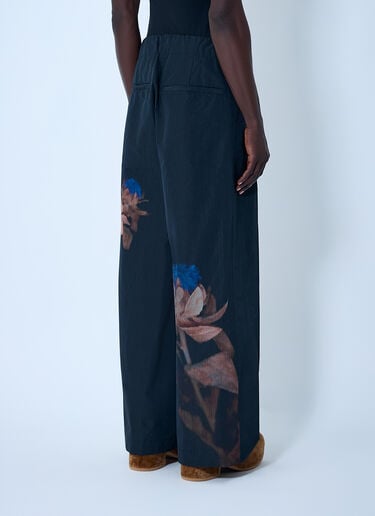 Printed Elasticated Pants Dries Van Noten Printed Elasticated Pants Black dvn0162015