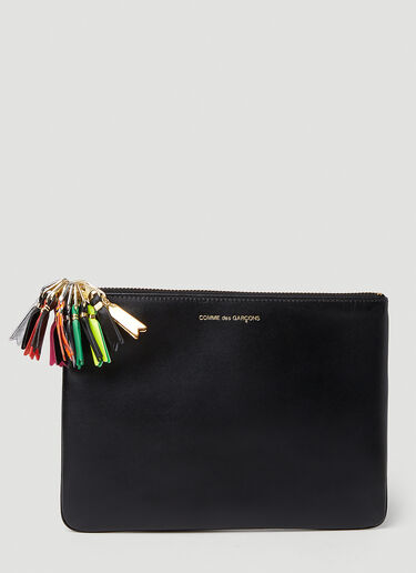 Comme des Garçons Wallet ロゴ ジッパー プル ウォレット ブラック cdw0351026