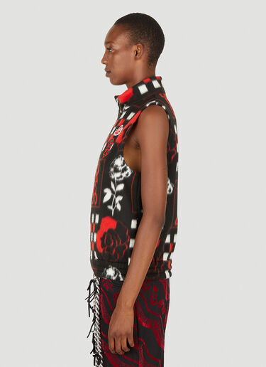 Graphic Print Gilet Jacket Chopova Lowena Graphic Print Gilet Jacket Black cho0251005