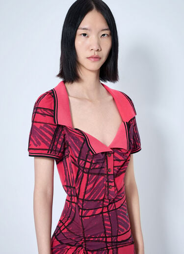 LN-CC® - Vivienne Westwood: Long Monday Pulling Dress - Pink Vivienne Westwood Long Monday Pulling Dress Pink vvw0265016