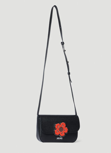 Kenzo Boke Flower Leather Shoulder Bag Black knz0253022