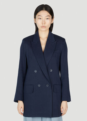 Max Mara 필란테 더블 브레스티드 블레이저 블루 max0252061