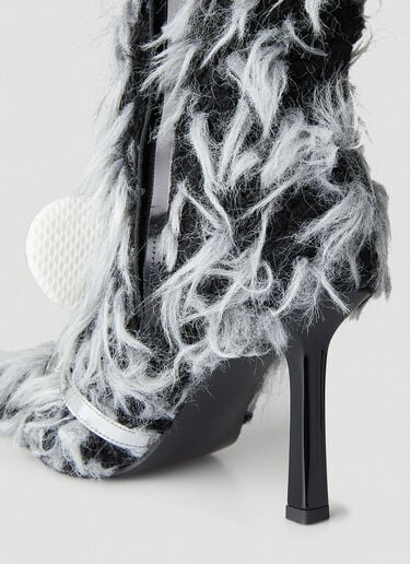 Ancuta Sarca Fuzzy High Heel Boots Black anc0250002