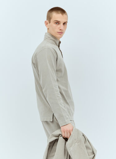 Stone Island 徽标印花长袖 polo 衫 灰色 sto0156017