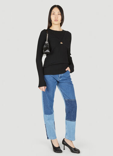 Helmut Lang Pieced Patchwork Straight Jeans Blue hlm0248028