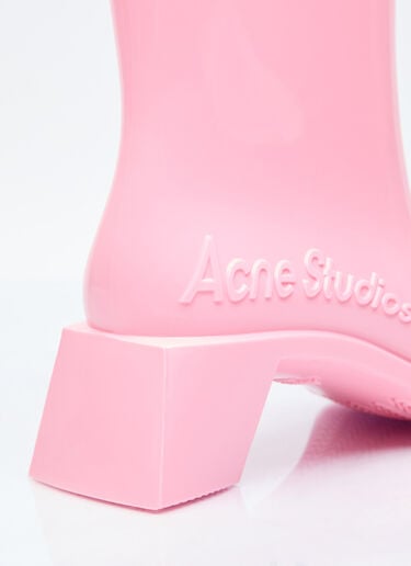 Acne Studios ラバーアンクルブーツ ピンク acn0254024