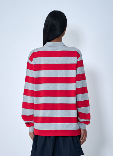 Miu Miu Striped Jersey Top Red miu0263053