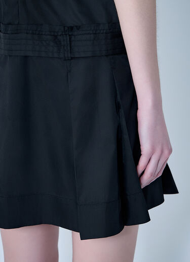 GANNI Duchesse Nylon Belted Mini Dress Black gan0263025