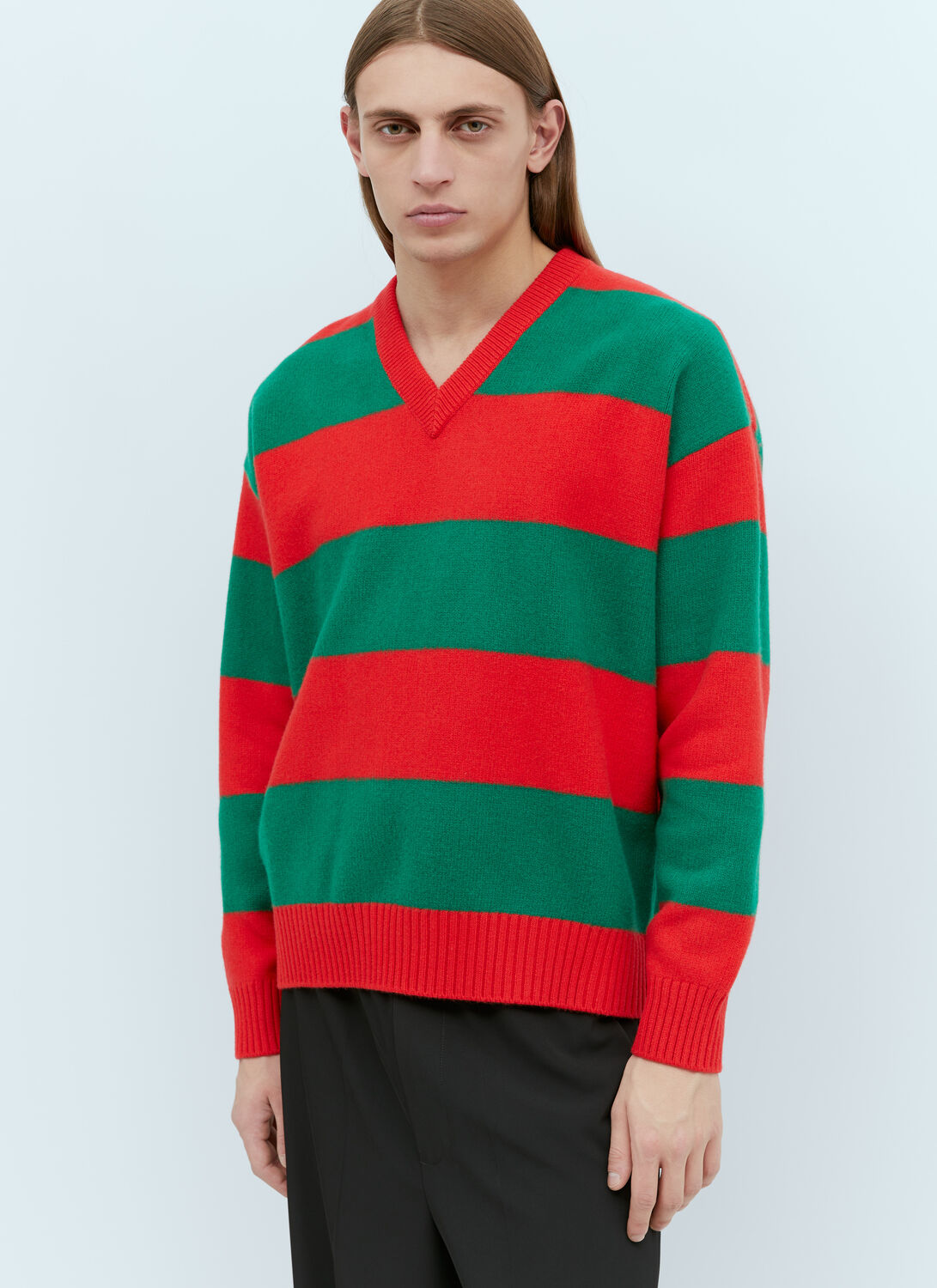 GUCCI FELTED WOOL STRIPED jumper