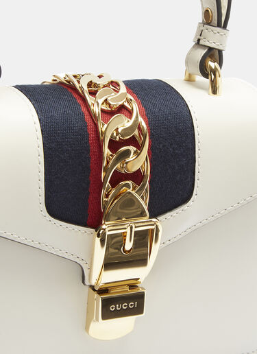 Gucci Sylvie Leather Mini Handbag White guc0228012