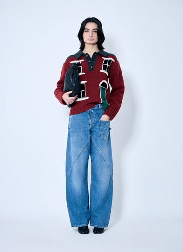 JW Anderson House' 嵌花 polo 衫  红色 jwa0259002