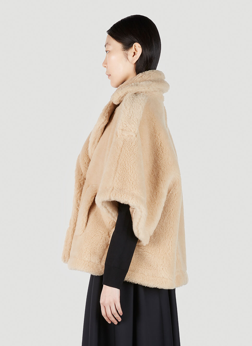 Beige cape jacket sale