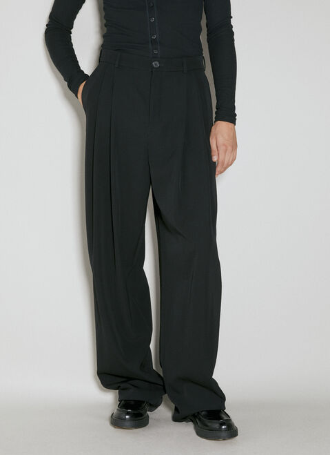 Saint Laurent ワイドレッグウールパンツ ライトブルー sla0154005