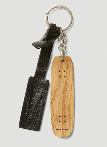 Saint Laurent Logo Skate Keyring Beige sla0147061