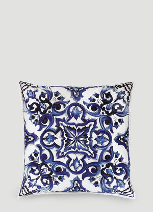 Dolce & Gabbana Casa Canvas Cushion medium Black wps0691219