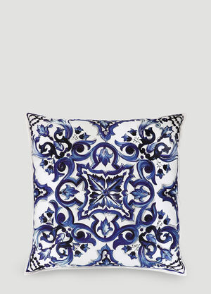 Dolce & Gabbana Casa Canvas Cushion medium Blue wps0691218