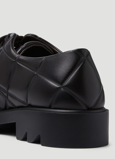 Bottega Veneta Quilted Lace Up Shoes Black bov0149090
