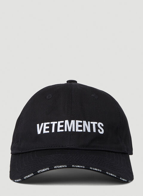 VETEMENTS アイコニックロゴ ベースボールキャップ ブラック vet0254010