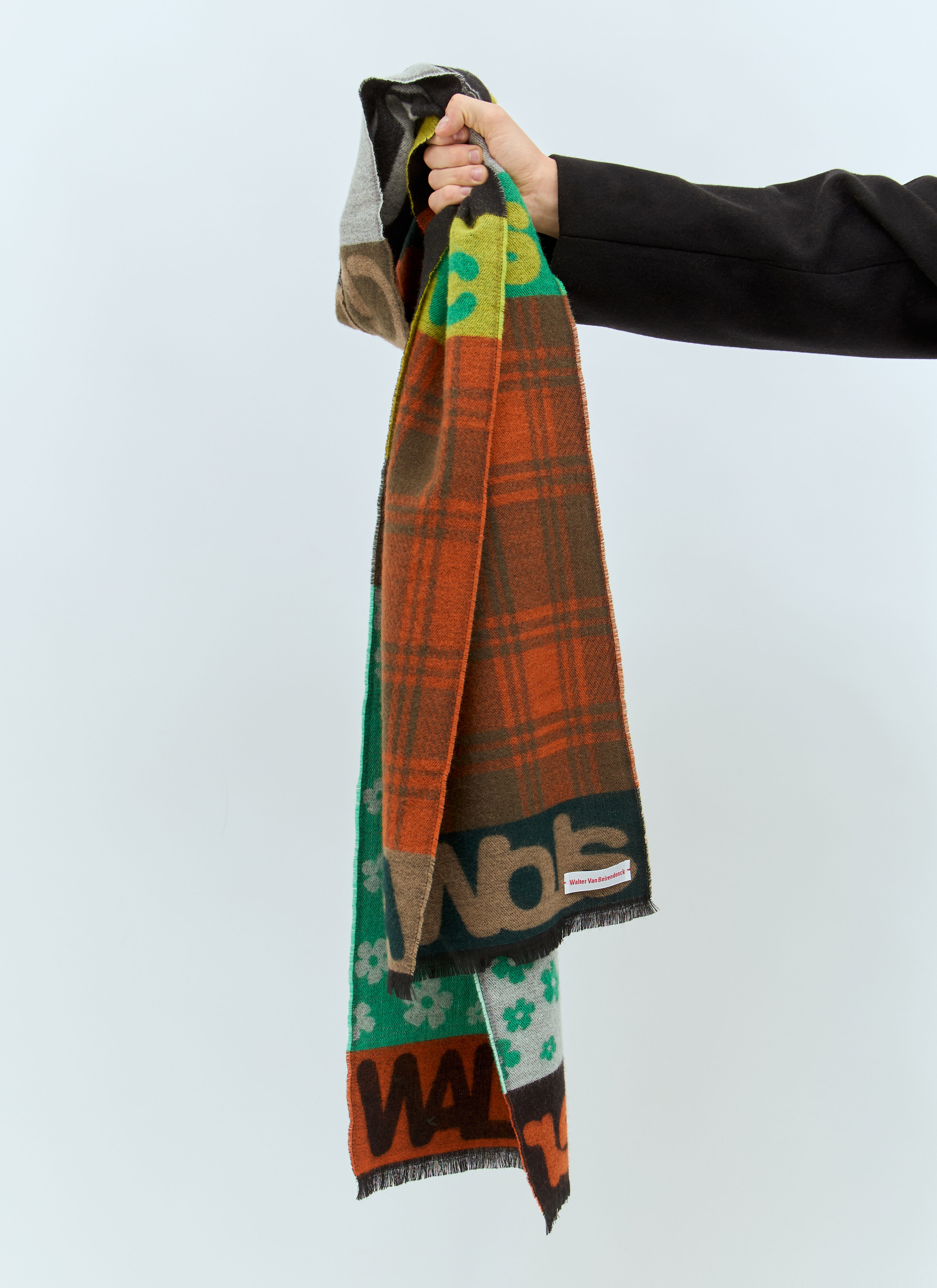 Walter Van Beirendonck ウールマフラー Walter Van Beirendonck Men's' Alowa Scarf in Multicolour