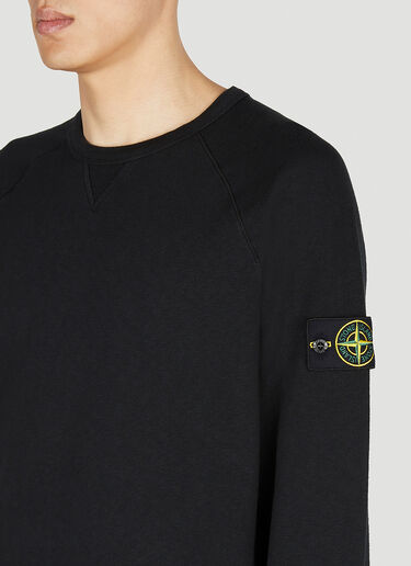 Stone Island 컴퍼스 패치 스웨트셔츠 블랙 sto0152053