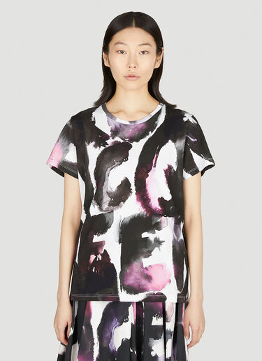 Painted Print T-Shirt Alexander McQueen Painted Print T-Shirt Black amq0251053