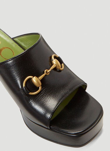 Gucci Mid-Heel Platform Sandals Black guc0239055