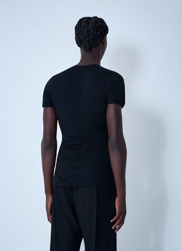 Cotton Short Sleeve T-Shirt Rick Owens Cotton Short Sleeve T-Shirt Black ric0161020