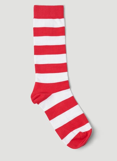 Kenzo Striped Socks Red knz0152050