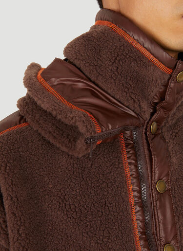 Y/Project Double Collar Fleece Jacket Brown ypr0149006