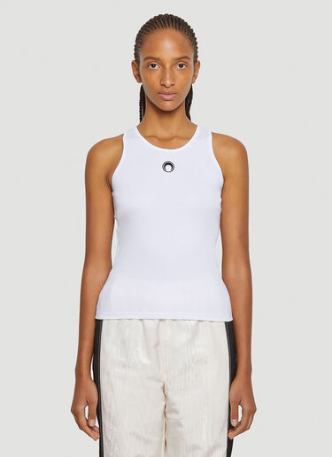 Marine Serre Crescent Moon Vest White mrs0241007